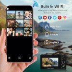 64MP 4K Vlogging Camera with 180° Flip Screen