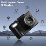 64MP 4K Vlogging Camera with 180° Flip Screen