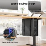 BONTEC Adjustable Under Desk PC Holder with Straps