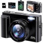 48MP 4K Digital Camera with Flip Screen