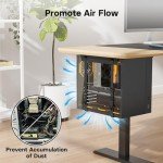 BONTEC Adjustable Under Desk PC Holder with Straps