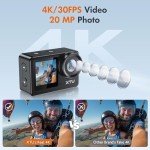 XTU 4K Waterproof Action Camera with Accessories