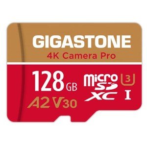 Gigastone 128GB Micro SD Card for 4K Recording