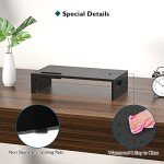 BONTEC Wood Monitor Stand with Smartphone Holder