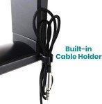 Adjustable Headphone Stand with Cable Clip - Black