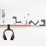 Adjustable Headphone Stand with Cable Clip - Black
