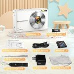 2024 Kids' Digital Camera with 32GB Card, 16X Zoom