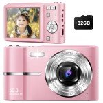 50MP FHD Kids Camera with 16x Zoom - Pink