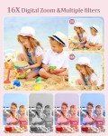50MP FHD Kids Camera with 16x Zoom - Pink