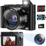 4K 64MP Compact Vlogging Camera with Anti-shake