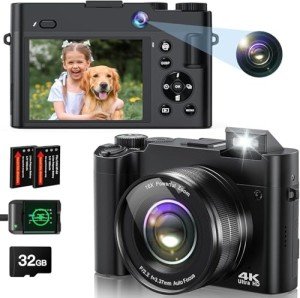 4K 64MP Vlogging Camera with 16X Zoom