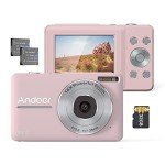 Andoer Pink 1080P Kids Digital Camera Bundle