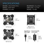 AC Infinity MULTIFAN Mini USB Cooling Fan