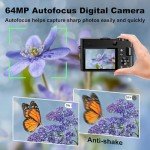 4K 64MP Compact Vlogging Camera with Anti-shake