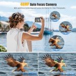 Oiadek 4K 48MP Autofocus Vlogging Camera with Flip Screen