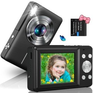 Compact 44MP 1080P Digital Camera with Flash Zoom
