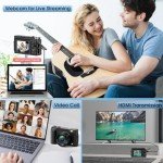 Oiadek 4K 48MP Autofocus Vlogging Camera with Flip Screen