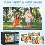 Compact 44MP 1080P Digital Camera with Flash
