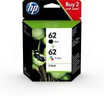 HP 62 Original Black & Tri-Color Ink Cartridges