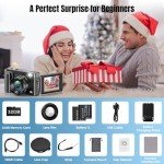 Oiadek 4K 48MP Autofocus Vlogging Camera with Flip Screen