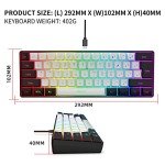 Snpurdiri 60% RGB Wired Gaming Keyboard, Compact Design