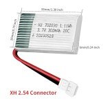 HAWK'S WORK 2 Pack 3.7V Rechargeable Lipo Batteries