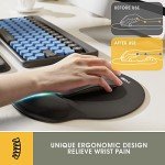 Ergonomic Keyboard Wrist Rest and Mouse Mat Set