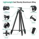 55-Inch Lightweight Tripod with Wireless Remote & Phone Clip