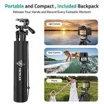 55-Inch Lightweight Tripod with Wireless Remote & Phone Clip