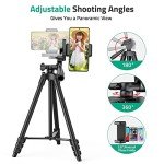 55-Inch Lightweight Tripod with Wireless Remote & Phone Clip