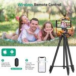 55-Inch Lightweight Tripod with Wireless Remote & Phone Clip