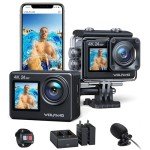 WOLFANG GA200 4K Waterproof Action Camera Bundle