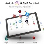 VASOUN 10-Inch Android 13 Tablet with Quad Core