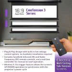 Elite Screens TE120HW2 White Projection Screen