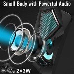 USB-Powered Stereo Desktop Speakers with RGB Lights