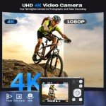 Bofypoo 4K Autofocus Vlogging Camera with Dual Cameras