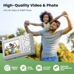 64MP Compact 4K Vlogging Camera with Zoom