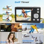 Bofypoo 4K Autofocus Vlogging Camera with Dual Cameras