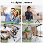 64MP Compact 4K Vlogging Camera with Zoom