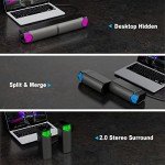 Smalody 2-in-1 Bluetooth LED Computer Speakers