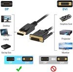 Multibao 1M DisplayPort to DVI-D Video Cable