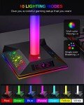 RGB Gaming Headphone Stand with USB Charger