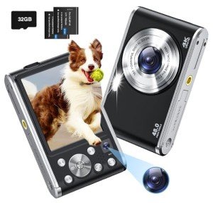 4K Autofocus Compact Digital Camera with Dual Lens