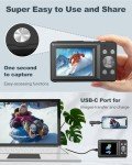CAMKORY 1080P 44MP Compact Vlogging Camera