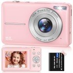 Compact FHD 1080P 44MP Digital Camera - Pink