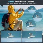 4K 48MP Compact Digital Camera with Flip Screen