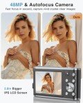 4K Autofocus Compact Digital Camera with Dual Lens
