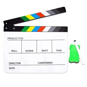 Acrylic Clapper Board for Film Production, 30x24CM