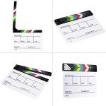 Acrylic Clapper Board for Film Production, 30x24CM