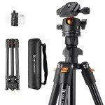 K&F Concept 64" Aluminum Travel Tripod with Ball Head